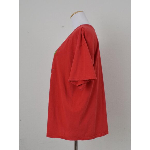 Vintage Worrrn 90s Cotton Christmas Snoopy and Snowman Shirt size XL - Picture 2 of 10